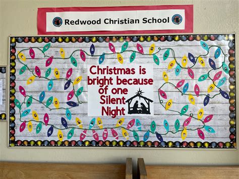 Christmas lights bulletin board 2021 | Silent night, Christian school ...