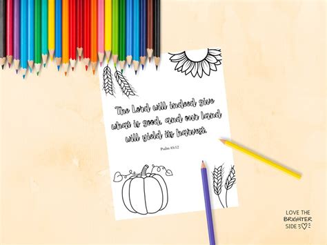 Printable Fall Bible Verse Coloring Pages Set - Etsy