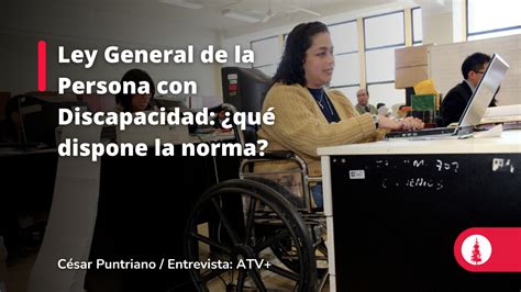 Ley General De La Persona Con Discapacidad Qu Dispone La Norma