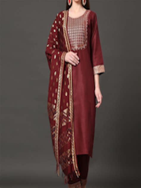 Buy Kalini Ethnic Motifs Yoke Design Regular Thread Work Kurta With