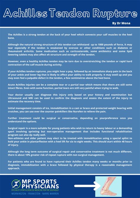 ACHILLES TENDON RUPTURE - BY DR MONA - MP Sports Physicians