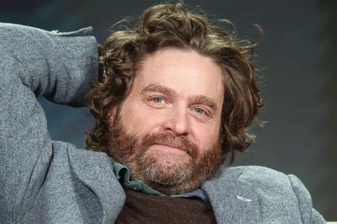 Download Comedian Zach Galifianakis Looking Off Into The Future