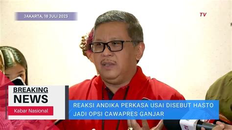 Reaksi Andika Perkasa Usai Disebut Hasto Jadi Opsi Cawapres Ganjar