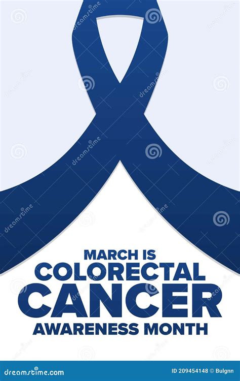 March Is National Colorectal Cancer Awareness Month Holiday Concept