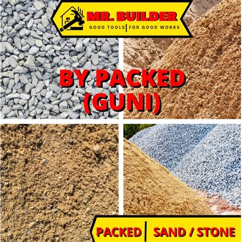 Mr Builder Bag 25kg Course Sand Fine Sand Aggregate Stone Pasir