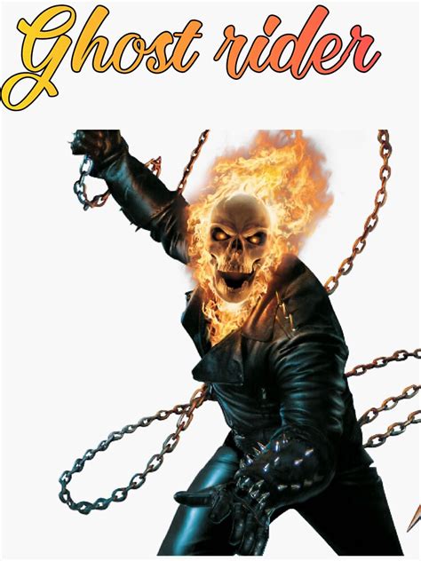 Ghost Rider Sticker For Sale By Hn5ea473 Redbubble