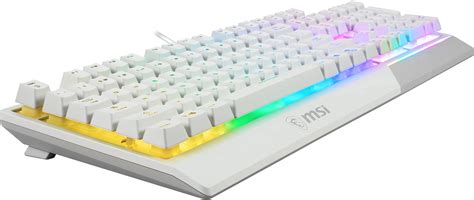 MSI Vigor GK30 RGB Wired White Gaming Keyboard And Clutch GM11 Gaming