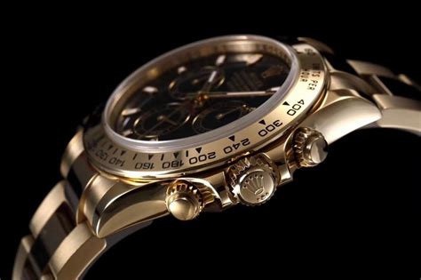 Rolex Daytona 116508 Czarny Dial Męski 40mm Złoty Zegarek Repliki