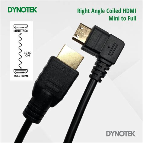 Jual Dynotek Kabel Coiled Full Hdmi To Mini Hdmi 30 80cm Right Angle Di