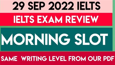 Sep Ielts Exam Review Morning Slot Reading Listening Writing