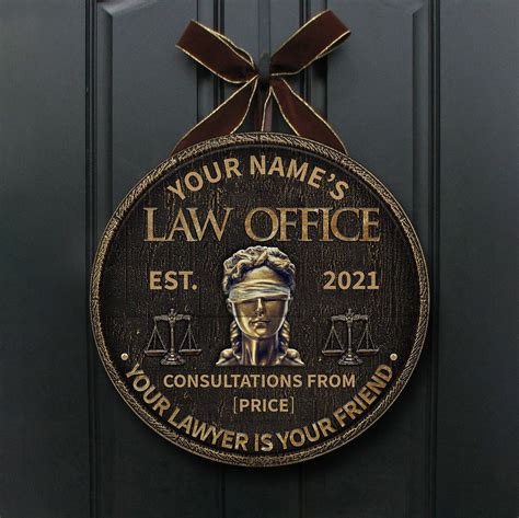 89customized Personalized Lawyer Wood Sign 89 Customized