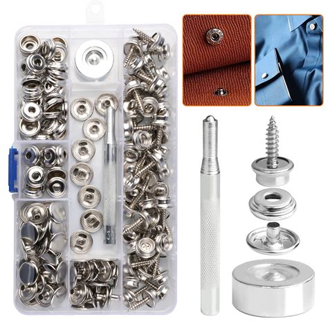 Pcs Canvas Snap Kit Tool Paseo Stainless Steel Screws Snaps Marine