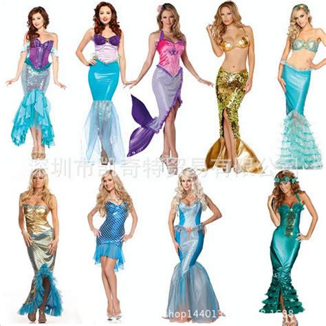 2017 New Sexy Mermaid Costume Halloween Sea Goddess Clothing Adult Mermaid Cosplay Uniform Fancy