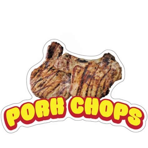 Signmission 16 In Pork Chops Decal Concession Stand Food Truck Sticker