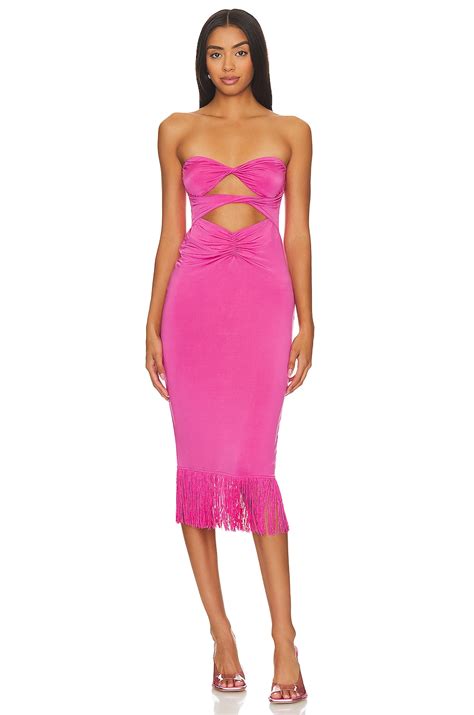 NBD Purna Midi Dress In Hot Pink REVOLVE