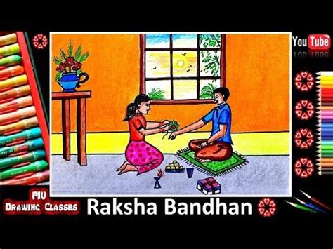 How to Draw Easy Raksha Bandhan Drawing Step By Step | Simple Memory ...