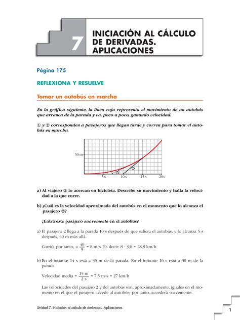 Tema Iniciacion A Las Derivadas Y Sus Aplicaciones Unidad