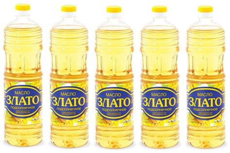 Набор из 5 шт, Масло Злато подсолнечное 1 л - купить с доставкой по ...
