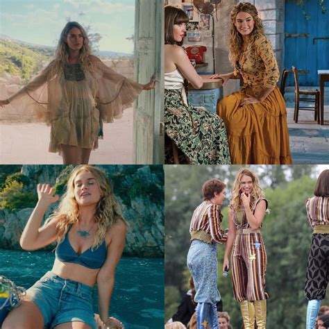 Young Donna Sheridan Oufits Mamma Mia Here We Go Again Lily James Fashion 70s Inspired