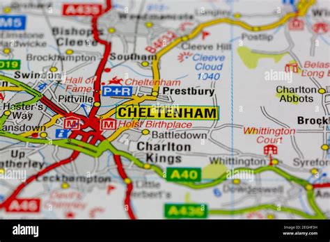 cheltenham   map  res stock photography  images alamy