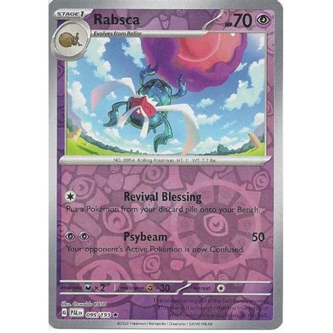 Pokemon Trading Card Game 099 193 Rabsca Reverse Holo SV 02 Scarlet