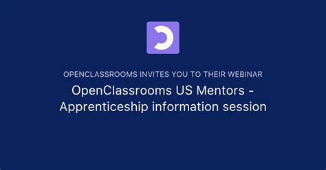 openclassrooms  mentors apprenticeship information session