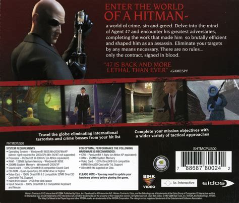 Hitman Contracts Cover Or Packaging Material Mobygames