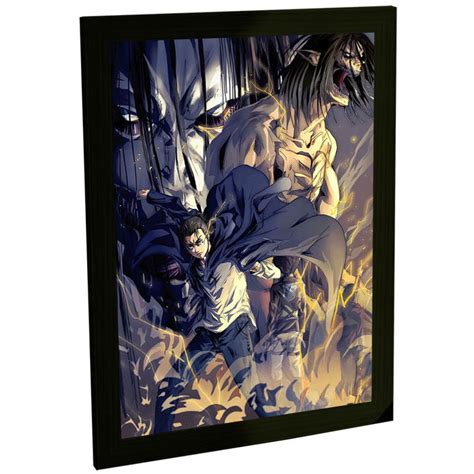 Quadro Decorativo A4 Attack On Titan Shingeki No Kyojin Eren