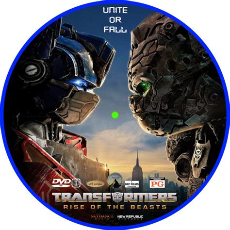 Transformers: Rise Of The Beasts (2023) R1 Custom DVD Label - DVDcover.Com