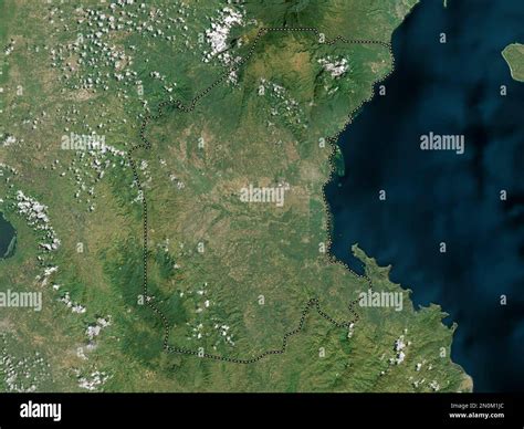 Davao del Sur, province of Philippines. High resolution satellite map ...