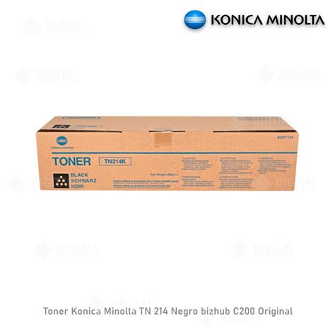 Toner Konica Minolta TN 214 Negro Bizhub C200 Original LYM DIGITAL