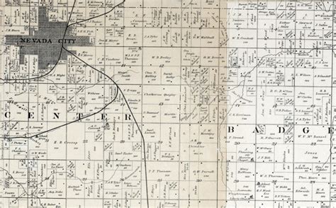 1886 Farm Line Map Of Vernon County Missouri Nevada City Etsy