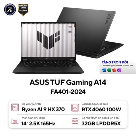 2024 ASUS TUF Gaming A14 (AMD Ryzen™ AI, RTX 40 Series) | ASUS Store