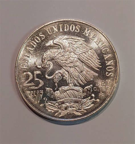 Mexico Olympiada Peso P L Gem Mexican Olympic Silver Coin