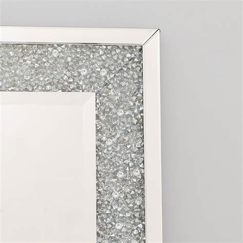 Diamond Crush Wall Mirror With Crushed Crystals Frame Cm Picture