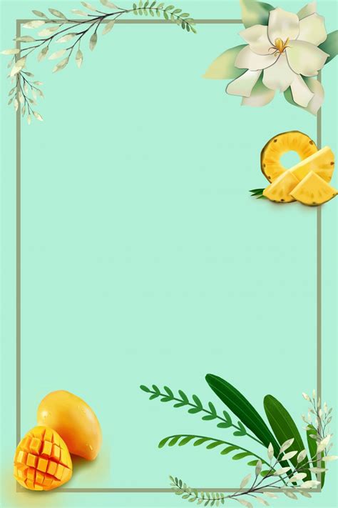 Summer Mango Theme Poster Background Illustration Wallpaper Image For