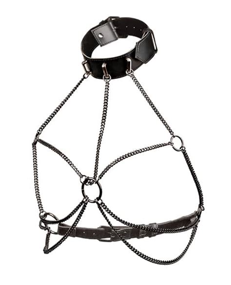 Euphoria Collection Plus Size Multi Chain Collar Harness The Bdsm Toy Shop