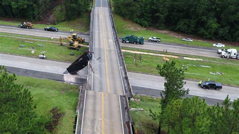 A Dump Truck Hit This Bridge And Knocked It Out Of Place