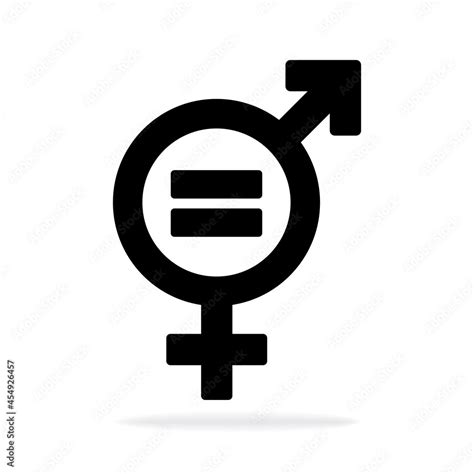 Gender Equality Symbol Isolated On White Background Male And Female