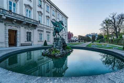 Pegasus Fountain In The Mirabell Gardens License Image