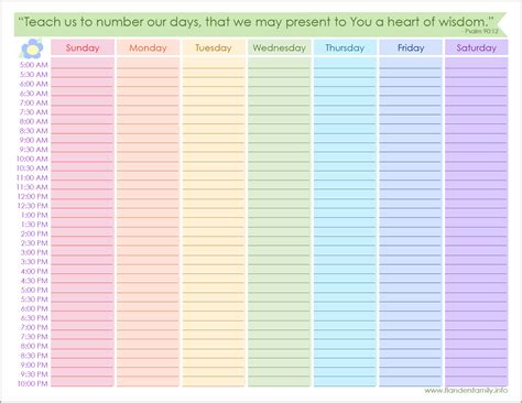 Free Weekly Schedule Printable - 2024 CALENDAR PRINTABLE