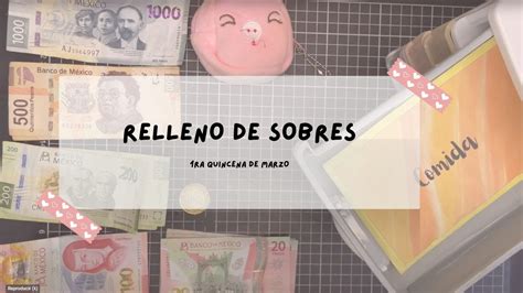 Relleno De Sobres De La Ra Quincena De Marzo Sistema De Sobres Youtube