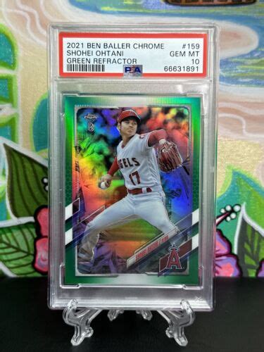 Ben Baller Topps Chrome Baseball Shohei Ohtani Green Refractor