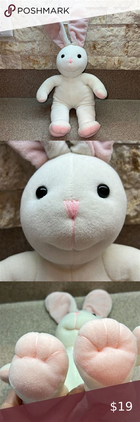 Vintage Plush Squishy Lovable Bendable Poseable Ears Sweet Bunny