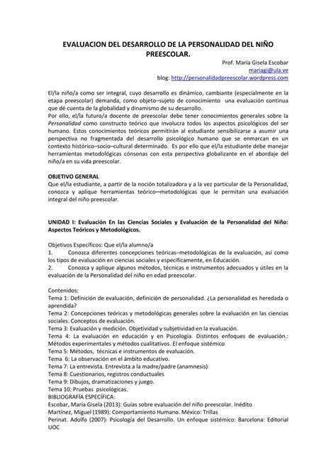 PDF EVALUACION DEL DESARROLLO DE LA PERSONALIDAD DEL PDF FileAdolfo