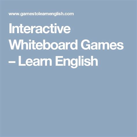 Interactive Whiteboard Games – Learn English | Interactive whiteboard ...