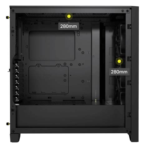 Icue 4000d Rgb Airflow Mid Tower Case Black 3x Af120 Rgb Elite Fans Icue Lighting Node Pro