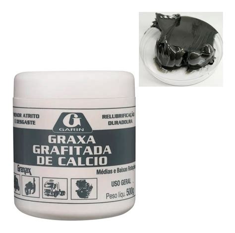 Graxa Cinza Grafitada Lubrificação Portão De Aço Porta 500g