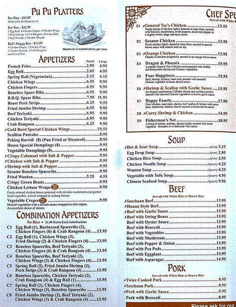 Menu At Gold Bowl Restaurant Fitchburg