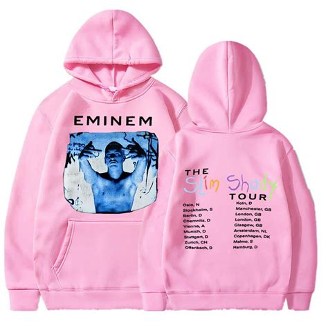 Eminem Slim Shady Tour Double Sided Merch Hoodies New Logo Women/Men Winter Hooded Sweatshirt ...